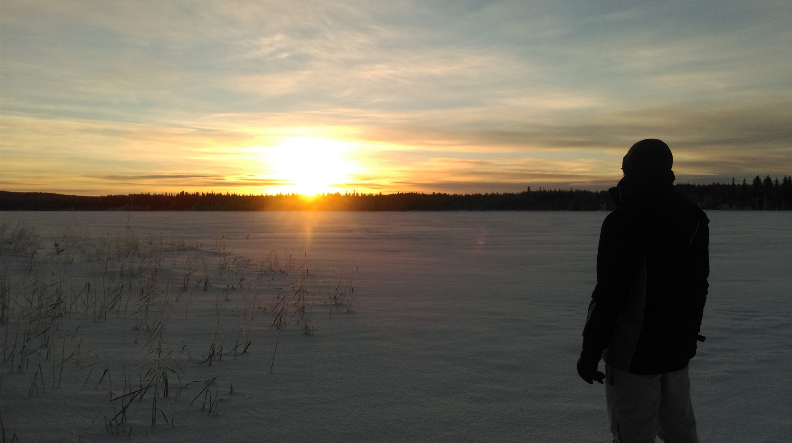 Frozen Lake in Lapland Sweden