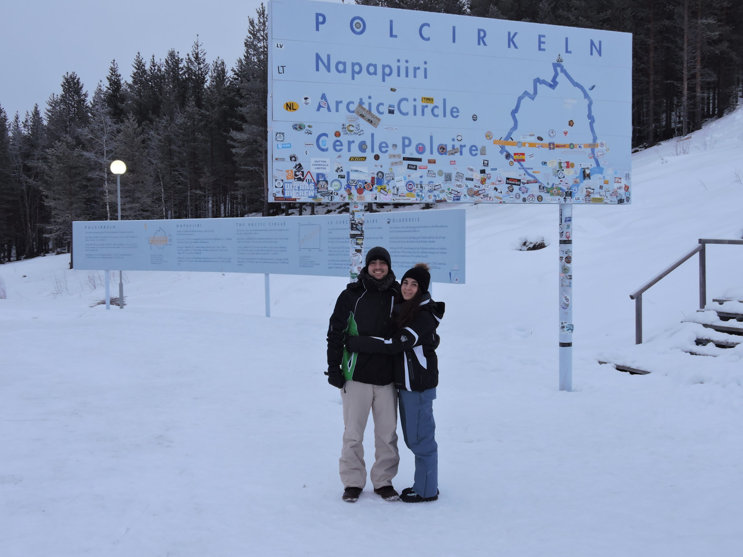 Polar Circle Sign in Lapland Sweden