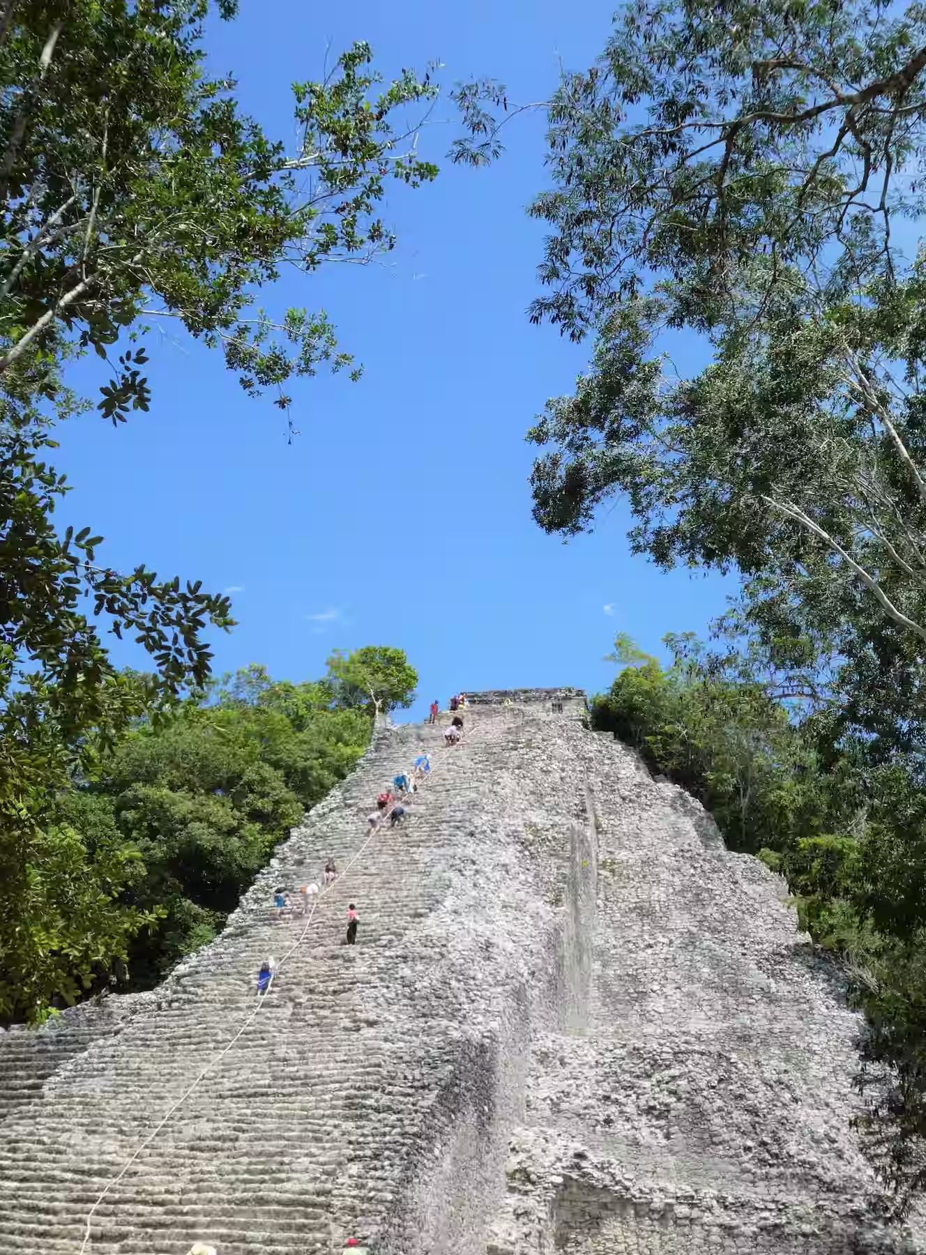 The main pyramid at the Mayan ruins of Coba