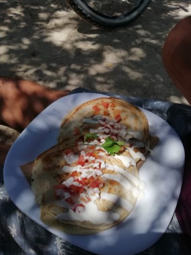 Quesadillas from a Vendor at Punta Coco by hesaidorshesaid