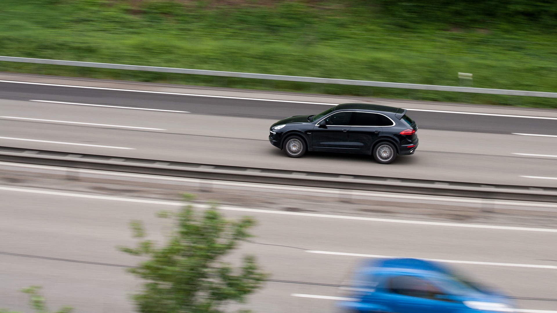 Car Driving on German Interstate