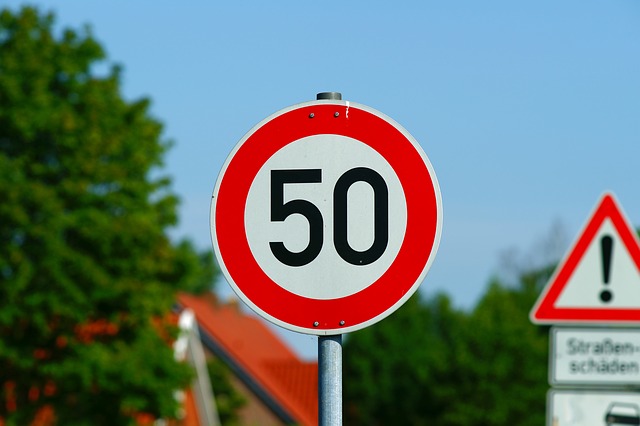 Speed Limit 50 Sign in Germany