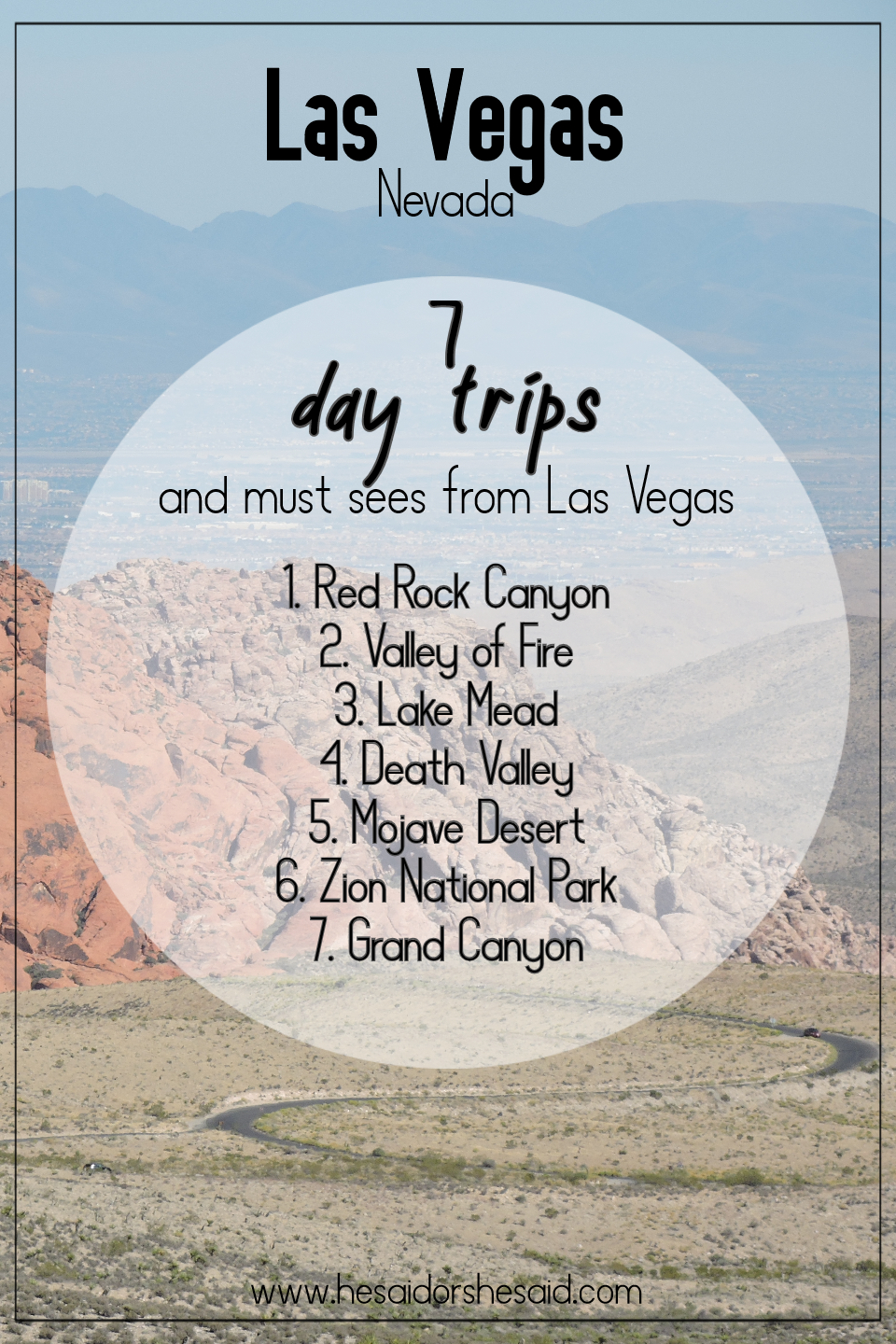 Las Vegas 7 day trips Pinterest - Kopie