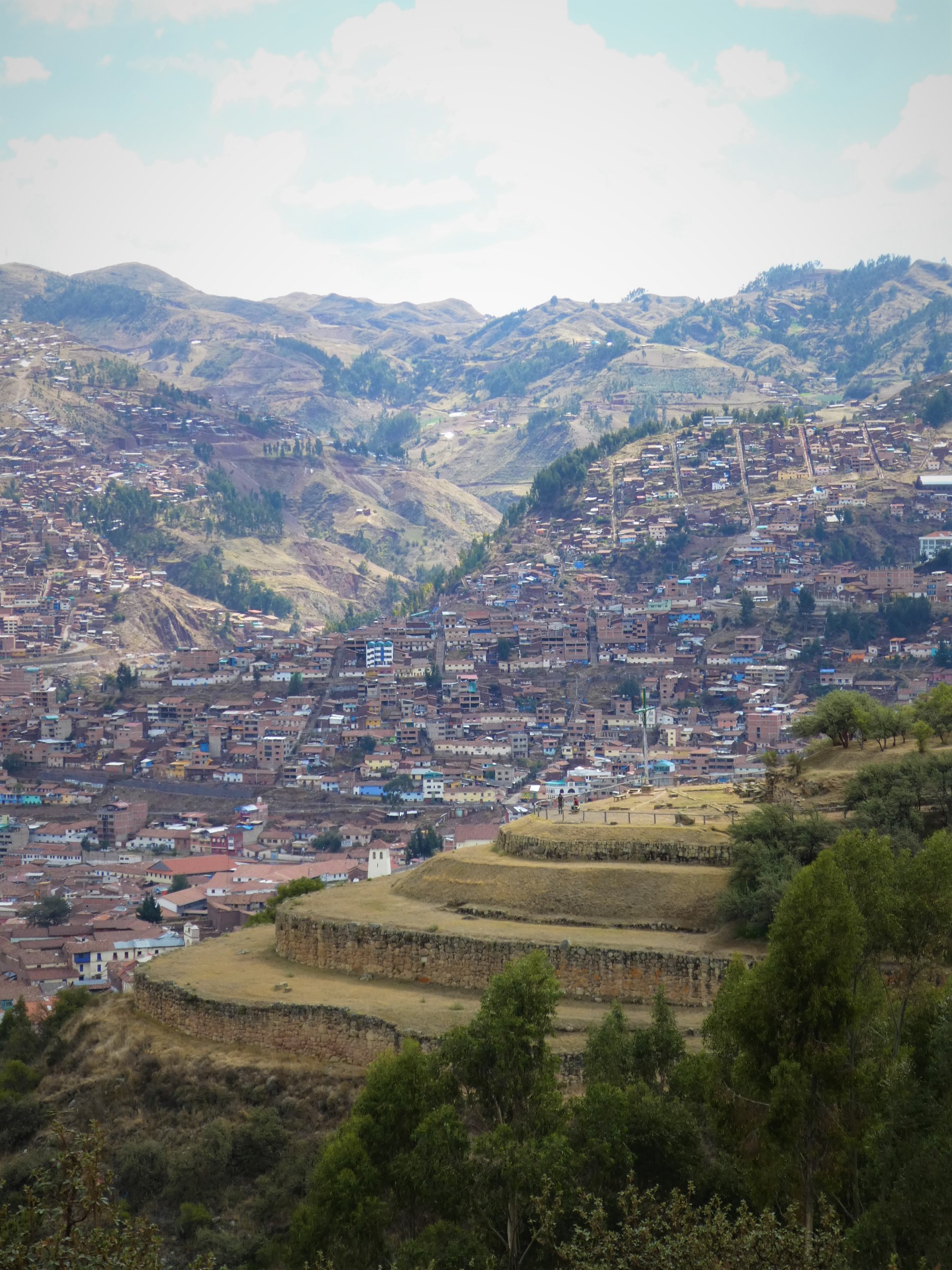 View of Saqsaywayman from Cristo Blanco in Cusco