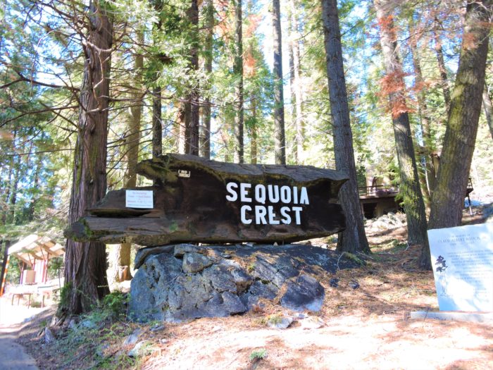 Sign for Sequoia Crest