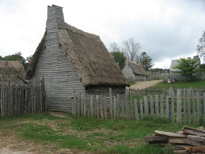Cottages in the original Plymouth settlement