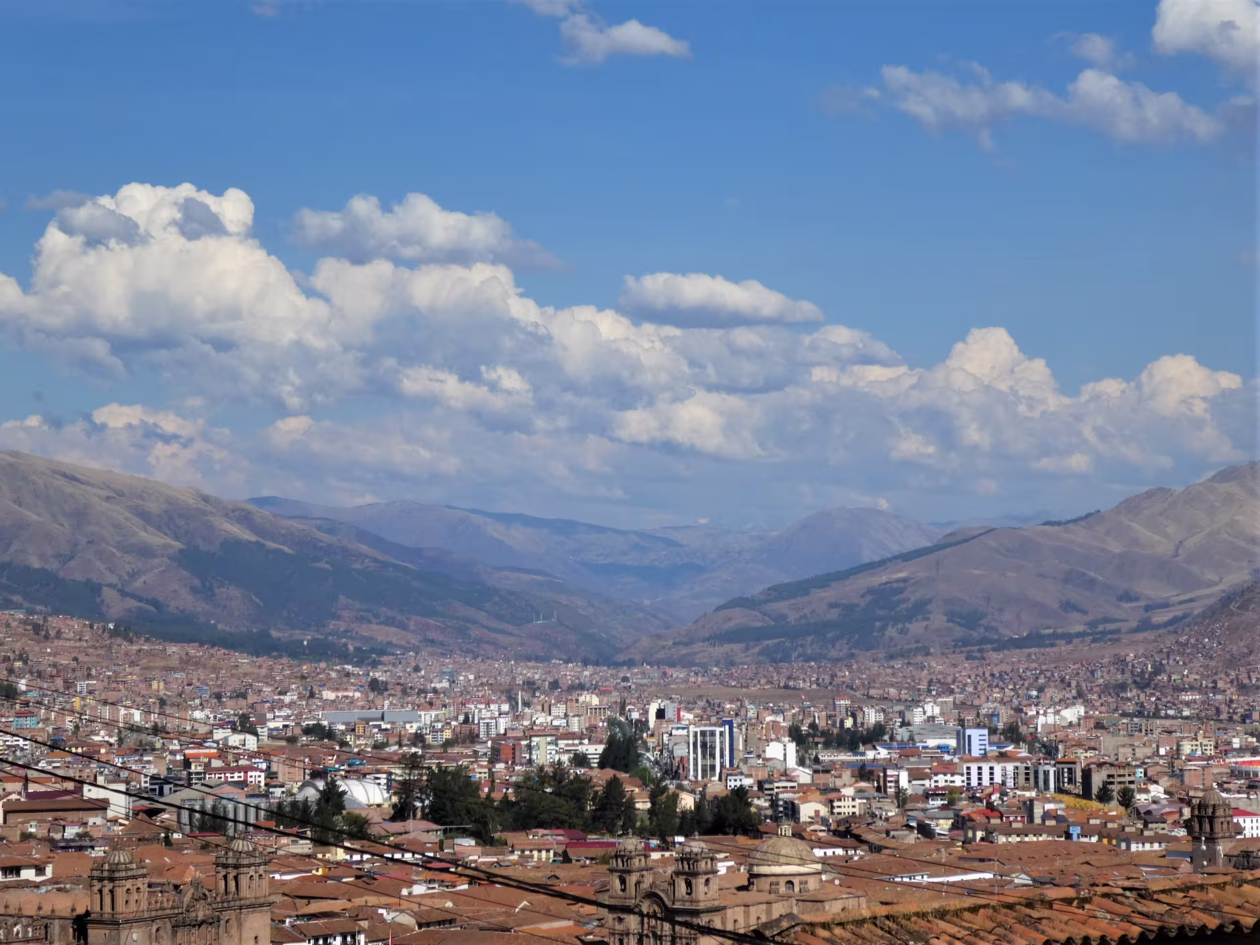 View of Cusco from Arco de Santa Ana